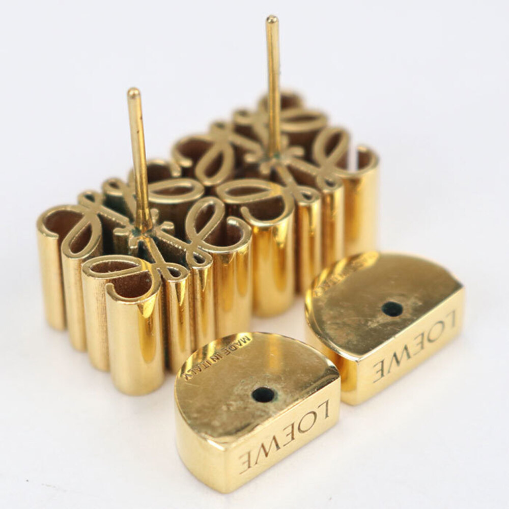 LOEWE Anagram Earrings for Women, Gold - Picture 3 of 5